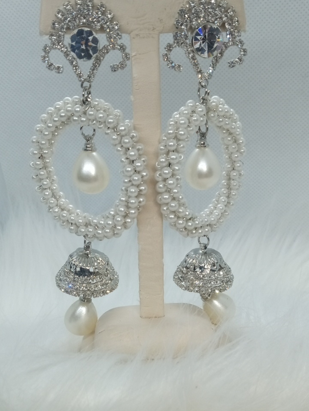 BEDAZZLED 4 INCHES EARRINGS